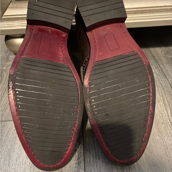 Structure Dorian Brown Leather Wingtip Oxford Dress Shoes 10.5 - Picture 9 of 11